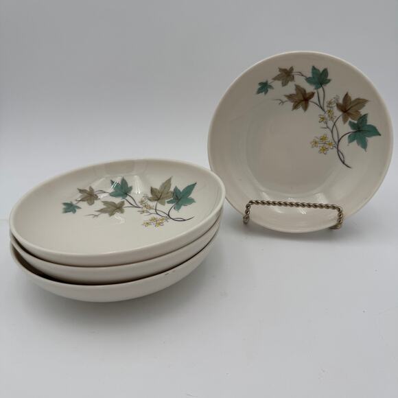 Vintage Soup Bowls Woodbine by Syracuse Carefree Fine China 1960's - Picture 3 of 8